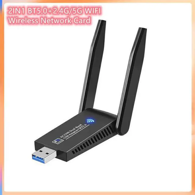 Main image of WiFi Bluetooth Wireless Network Card USB 3.0 1300M 802.11ac Adapter AC1300 With Antenna For Laptop PC Mini Dongle