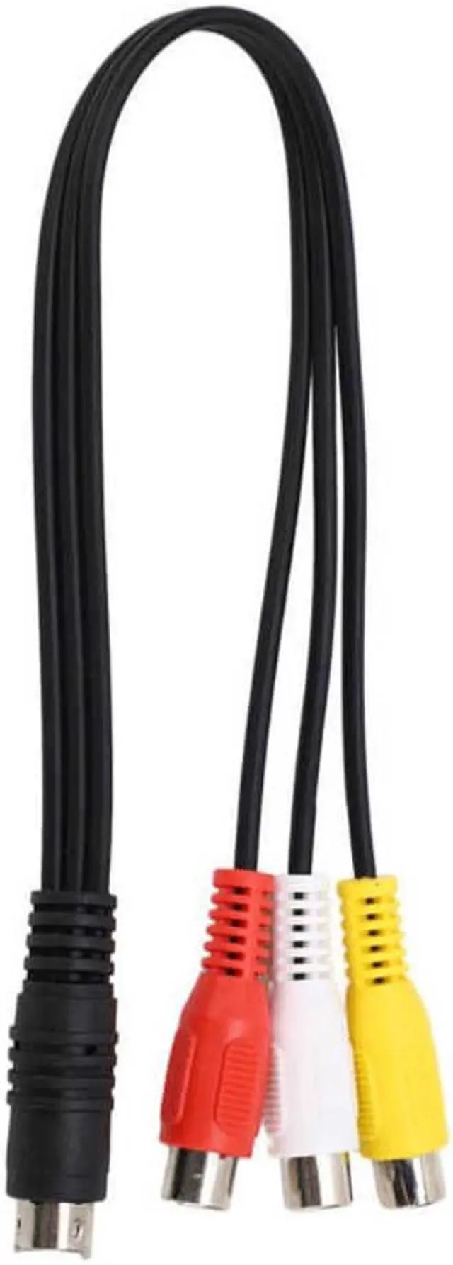 Main image of OIAGLH Mini DIN 7 Pin to 3 RCA Cable Red Yellow White Mini DIN 7 Pin Male to 3 RCA Female Cord Video Adapter Cable Plug and Play 1.0ft