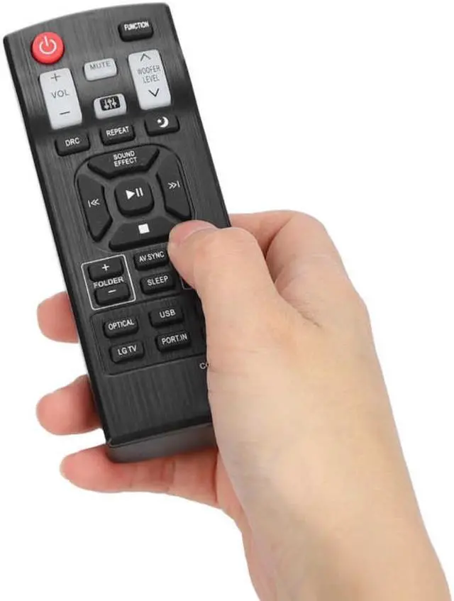 Alt view image 6 of 7 - COV30748163 Remote Control ABS Black Soundbar Remote Controller Replacement for LG Soundbar For LAS355B/LAC450B/LAS350B