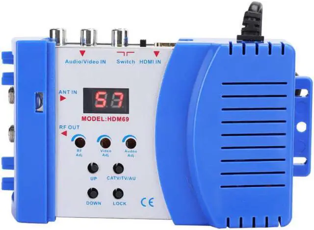 Alt view image 6 of 7 - HDM69 Digital RF HDMI-Compatible Modulator AV to RF Converter VHF UHF PAL Standard TV format output Portable Modulator for EU