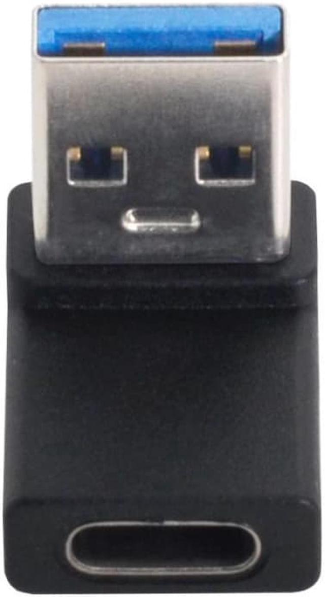 Alt view image 3 of 3 - usb 3 type a to type c adapter USB-C Type C Female 90 Degree Up Angled to USB 3.0 A Male Data Adapter for Laptop Desktop