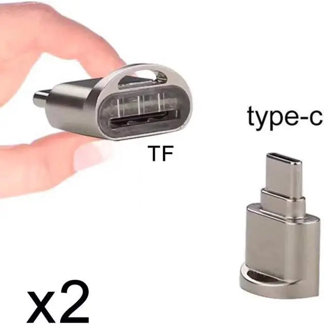 Alt view image 3 of 3 - USB-C USB 2.0 Type C to Micro SD SDXC TF Card Reader Adapter for Laptop & Cell Phone 2pcs
