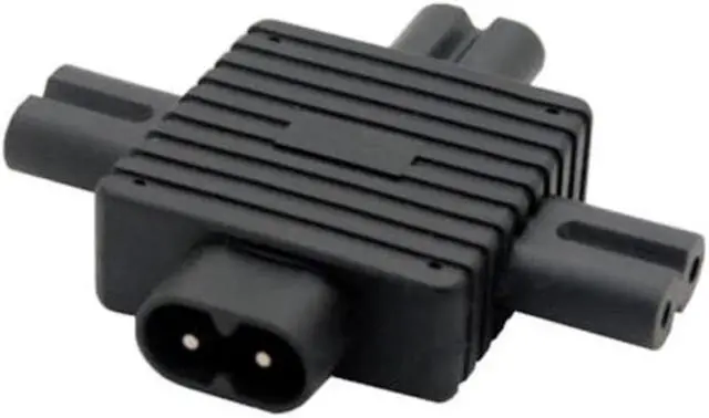 Main image of DZ IEC 320 Figure 8 C8 Male to 3X Female C7 Splitter Power Adapter for Power Supply 1 in 3 out