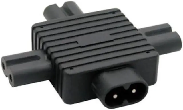 Alt view image 2 of 3 - DZ IEC 320 Figure 8 C8 Male to 3X Female C7 Splitter Power Adapter for Power Supply 1 in 3 out