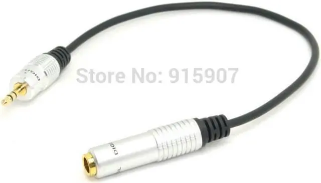 Main image of 20cm Audio Aux 6.35mm 1/4" Female to 3.5mm 1/8" Male Stereo Headphone Plug Adapter Converter Cable