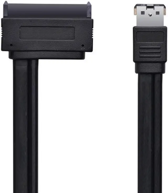 Alt view image 3 of 3 - SATA 22Pin to Dual Power 12V 5V eSATAp Power ESATA USB 2.0 Combo Cable for 2.5" 3.5" Hard Disk Drive 50cm