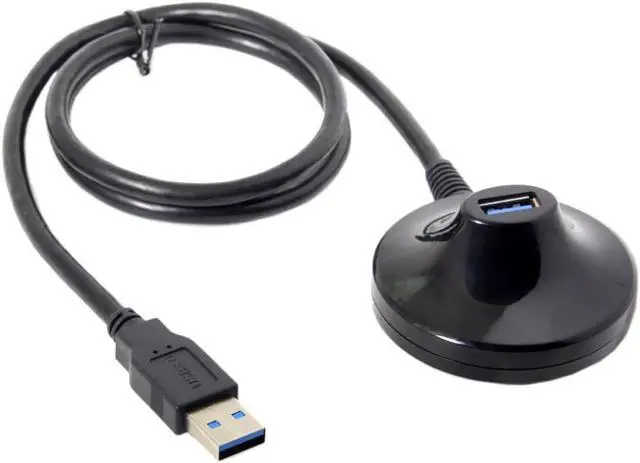Alt view image 2 of 3 - Type-A USB 3.0 Male to Female Extension Dock Station Docking Extending Adapter Cable Cord Converter Connector 0.8m Black