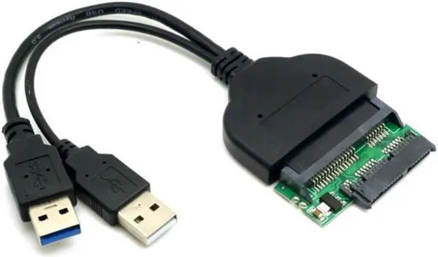 Alt view image 2 of 3 - USB 3.0 to SATA 22Pin & SATA to Micro SATA Adapter for 1.8" 2.5" Hard Disk Driver With Extral USB Power Cable USB 3.0 SATA Cable