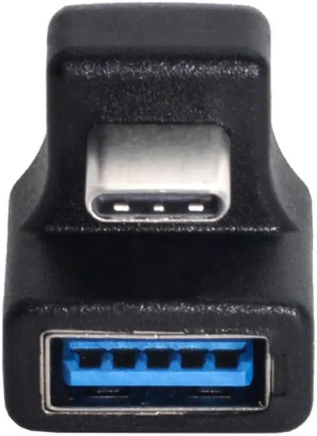 Alt view image 2 of 3 - Chenyang 180 Degree Up & Down Angled Type-C USB-C OTG to USB 5.0 Female Extension Adapter for Cell Phone & Tablet