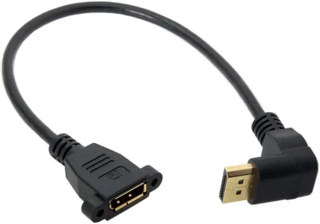 Alt view image 2 of 3 - DisplayPort Display Port Male to Female 90 Degree Up Down Angled Extension Cable