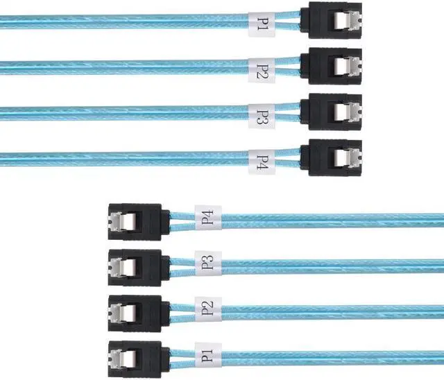 Alt view image 2 of 3 - Internal SAS 4 SATA Host to 4 SATA 7pin Target Hard Disk 6Gbps Data Server Raid Cable 50cm