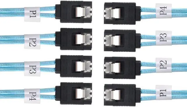 Alt view image 3 of 3 - Internal SAS 4 SATA Host to 4 SATA 7pin Target Hard Disk 6Gbps Data Server Raid Cable 50cm