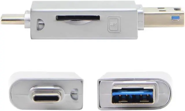 Alt view image 3 of 3 - USB-C Type C / USB 2.0 to NM Nano Memory Card & TF Micro SD Card Reader for Huawei Cell Phone & Laptop
