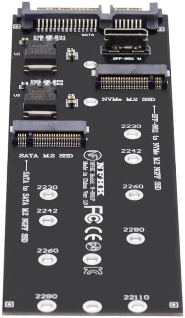 SFF-8612 8611 to U.2 Kit M-Key to NVME PCIe SSD Oculink NGFF to SATA  Adapter for Mainboard