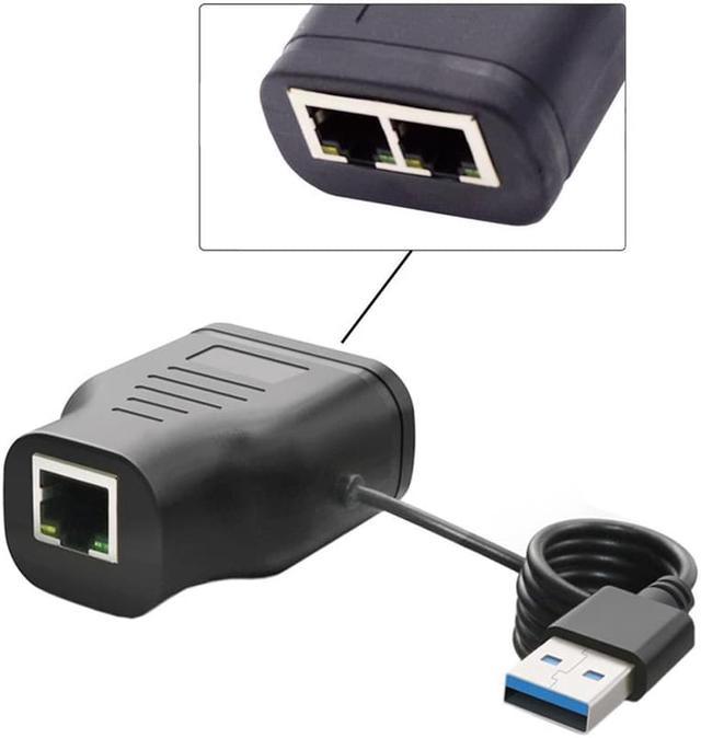 NFHK 100Mbps STP UTP RJ45 8P8C Plug to Dual RJ45 HUB Splitter Network  Ethernet Switcher Adapter