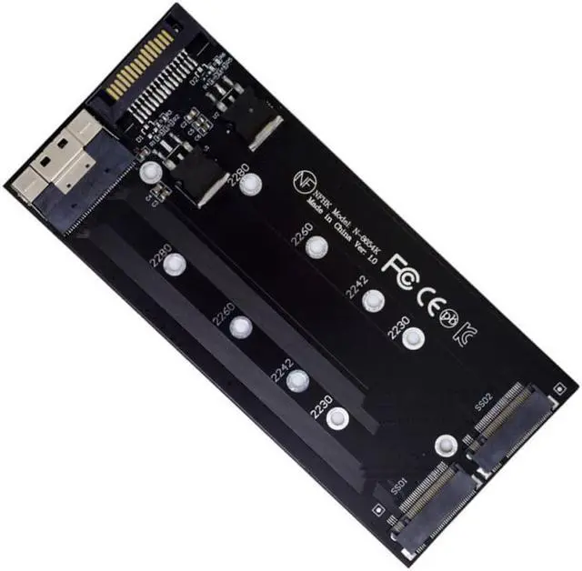 Main image of PCIE Express 3.0 4.0 Raid Card VROC Dual 2X NVME M.2 AHCI Raid0 Hyper Adapter Slimline SFF-8654 8X