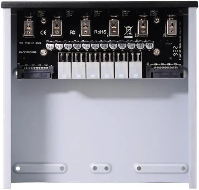 Alt view image 3 of 3 - 6 Ports Hard Disk Control System Intelligent Control Management System HDD SSD Power Switch with 5.25 CD-ROM Bay