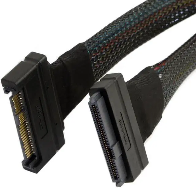 Main image of 68pin U.2 U2 SFF-8639 NVME PCIe SSD Male to Female Extension Cable 50cm