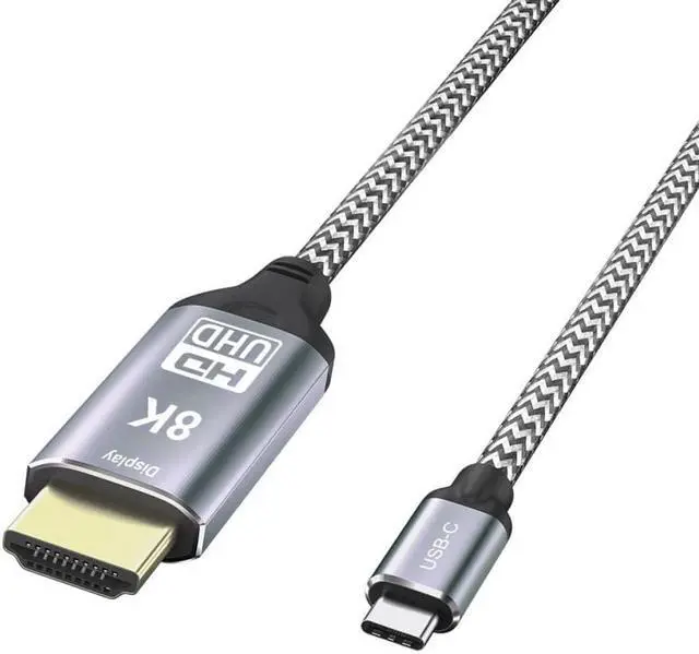 Main image of 1.8m 6ft USB4 USB-C Type-C Source to HDTV 2.0 Display 8K UHD 4K DP to HDTV Male Monitor Cable Connector
