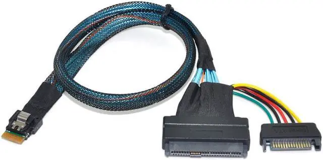 Alt view image 2 of 3 - Chenyang U.2 U2 SFF-8639 to Slimline SFF-8654 4i NVME PCIe SSD Cable for Mainboard SSD 750 p3600 p3700 M.2