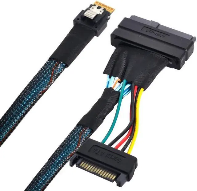 Alt view image 3 of 3 - Chenyang U.2 U2 SFF-8639 to Slimline SFF-8654 4i NVME PCIe SSD Cable for Mainboard SSD 750 p3600 p3700 M.2