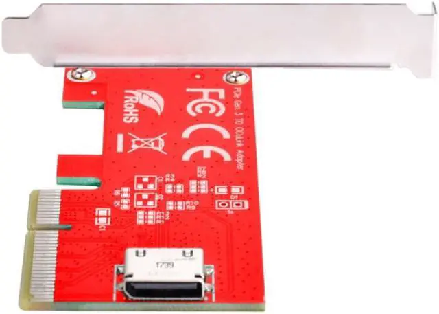 Alt view image 3 of 3 - Host Adapter for PCIe SSD PCI-E 3.0 Express 4.0 x4 to Oculink SFF-8612 SFF-8611