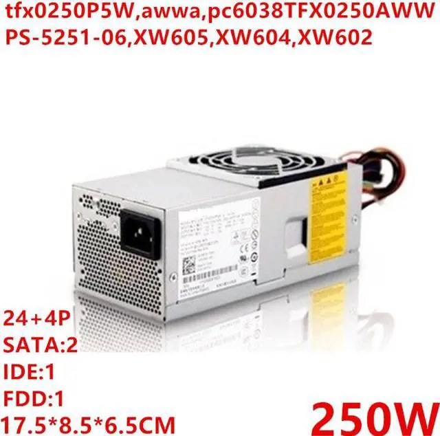 Alt view image 4 of 6 - PSU For Dell V200 220S 230 260 620 I530 531 545 546S 250W Power Supply TFX0250P5W PC6038 TFX0250AWWA PS-5251-06 TFX0250D5WB