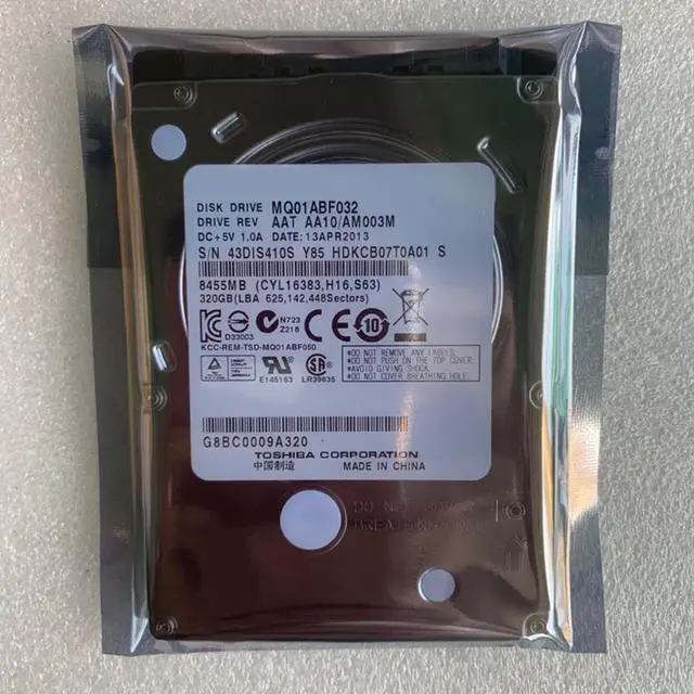 Alt view image 2 of 6 - HDD For Toshiba 320GB 2.5" SATA 3 Gb/s 8MB 5400RPM 7MM For Internal Hard Disk For Notebook HDD For MQ01ABF032