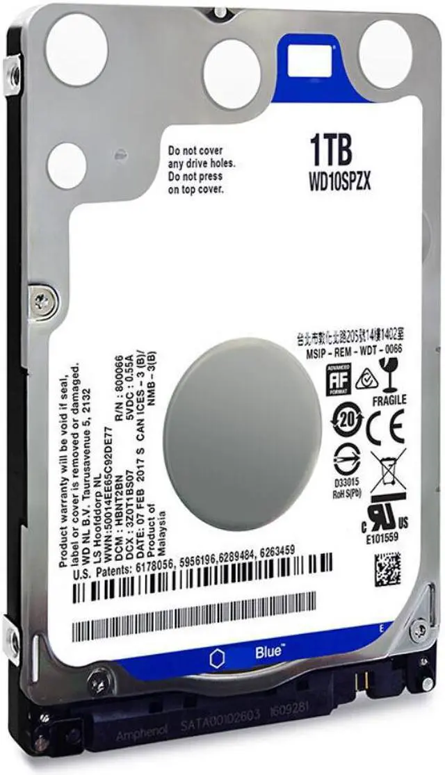 Alt view image 3 of 6 - HDD For WD Blue 1TB 2.5" SATA 6 Gb/s 128MB 5400RPM For Internal Hard Disk For Notebook Hard Drive For WD10SPZX