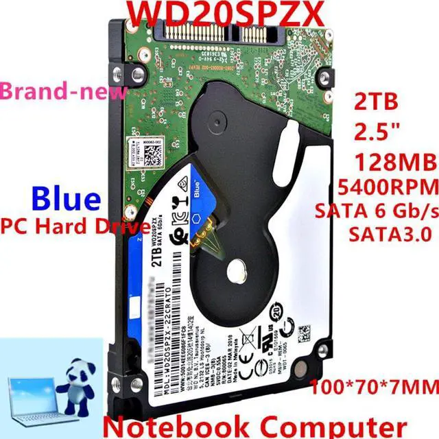 Main image of HDD For WD Blue 2TB 2.5" SATA 6 Gb/s 128MB 5400RPM For Internal Hard Disk For Notebook Hard Drive For WD20SPZX