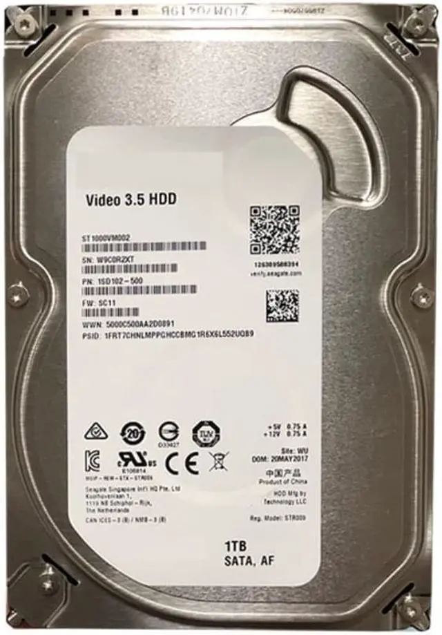Alt view image 2 of 6 - HDD For Seagate 1TB 3.5" SATA 6 Gb/s 64MB 5900RPM For Internal Hard Drive For Surveillance HDD For ST1000VM002