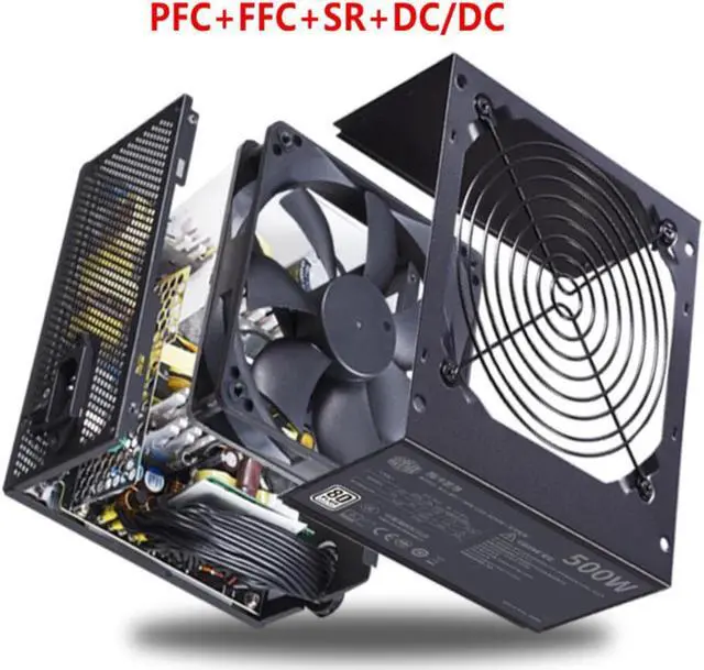 Alt view image 6 of 6 - PSU For Cooler Master Brand Storm 500 RTX2060 1660 80plus Mute Power Supply 500W Power Supply MPE-5001-ACABW