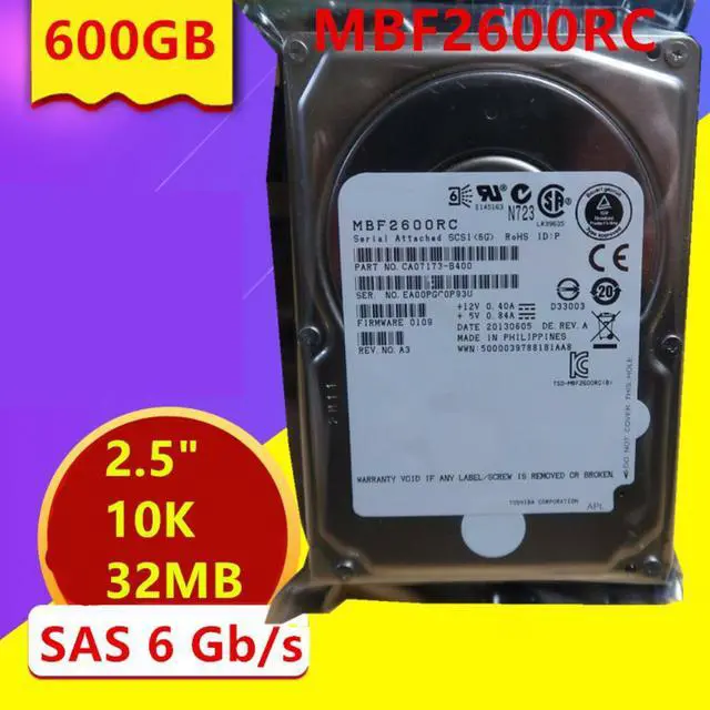 Alt view image 2 of 2 - HDD For Toshiba Brand 600GB 2.5" SAS 6 Gb/s 32MB 10000RPM For Internal HDD For Enterprise Class HDD For MBF2600RC