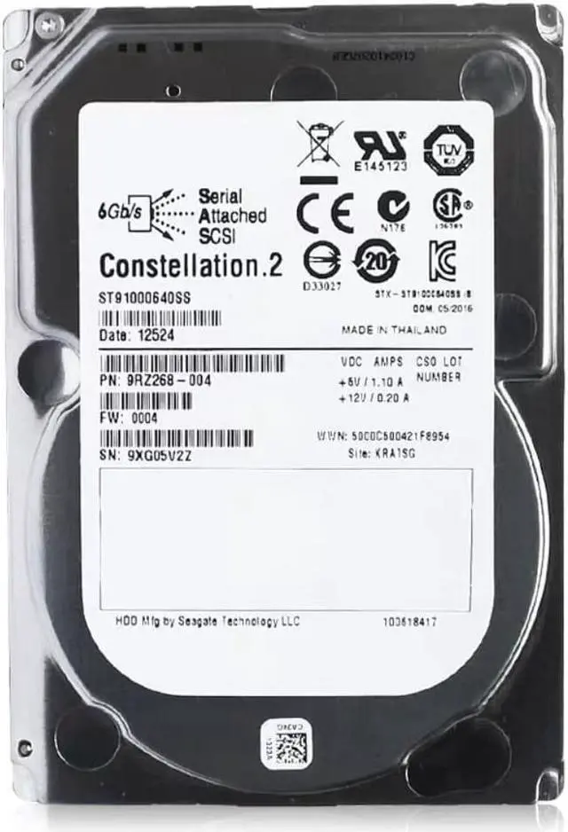 Alt view image 6 of 6 - HDD For Seagate 1TB 2.5" 7.2K SAS 6 Gb/s 64MB 7200RPM For Internal HDD For Enterprise Class HDD For ST91000640SS