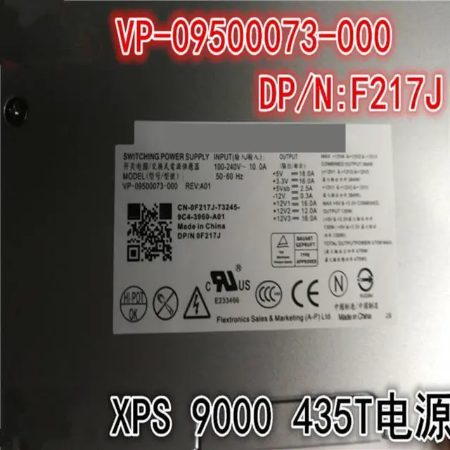 Alt view image 3 of 6 - PSU For Dell XPS 9000 435 475W Switching Power Supply VP-09500073-000 F217J J102N
