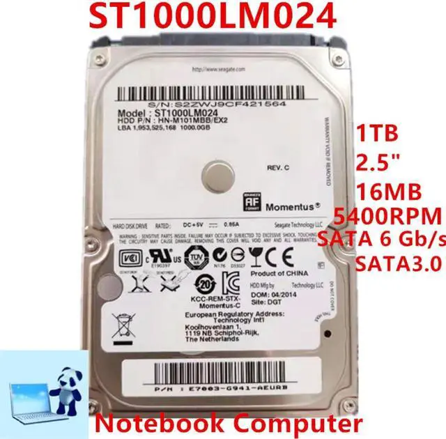 Main image of HDD For Samsung 1TB 2.5" SATA 6 Gb/s 16MB 5400RPM For Internal Hard Disk For Notebook Computer HDD For ST1000LM024