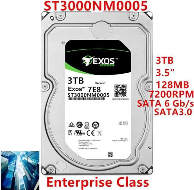 Main image of HDD For Seagate Brand 3TB 3.5" SATA 6 Gb/s 128MB 7200RPM For Internal HDD For Enterprise Class HDD For ST3000NM0005