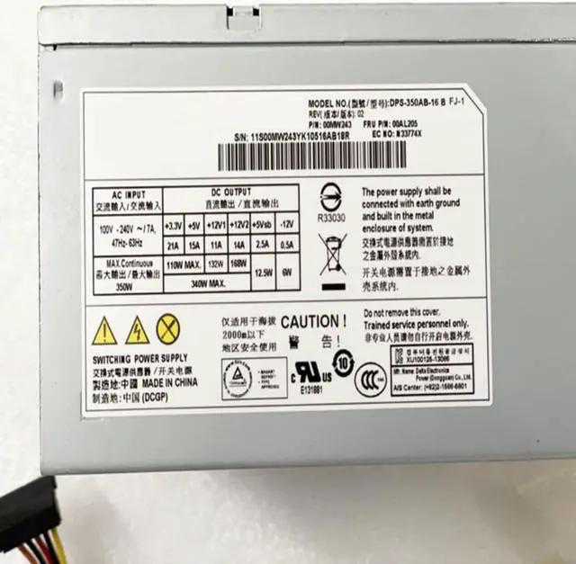 Alt view image 3 of 6 - PSU For IBM X3100 M4 M5 350W Switching Power Supply DPS-350AB-16 B 69Y5535 81Y6302 00AL205 00MW243 N33774X