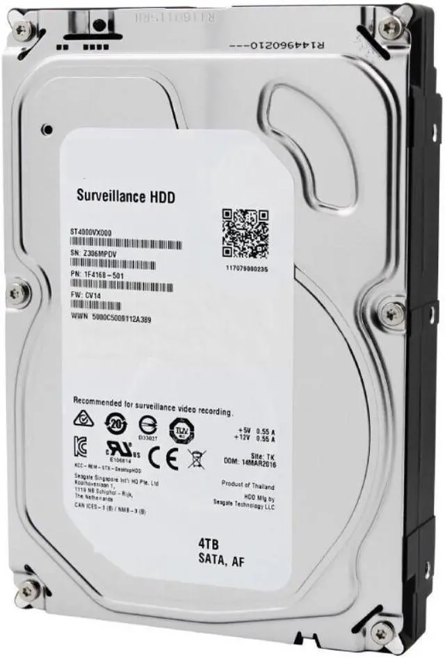 Alt view image 2 of 6 - HDD For Seagate 4TB 3.5" SATA 6 Gb/s 64MB 5900RPM For Internal HDD For Surveillance HDD For ST4000VX000 ST4000VM000