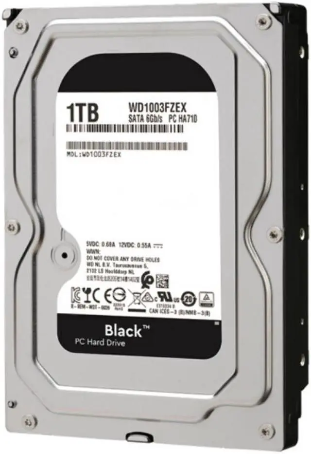 Alt view image 3 of 6 - HDD For WD Black 1TB 3.5" SATA 6 Gb/s 64MB 7.2K For Internal Hard Disk For Desktop Game Hard Drive For WD1003FZEX