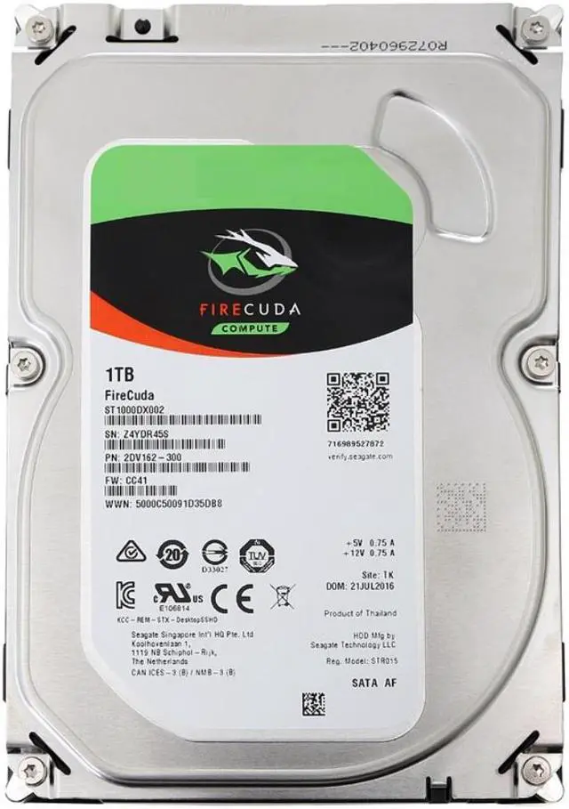 Alt view image 2 of 6 - SSHD For Seagate Brand 1TB 3.5" SATA 6 Gb/s 64MB+8G 7200RPM For Internal SSHD For Desktop SSHD For ST1000DX002