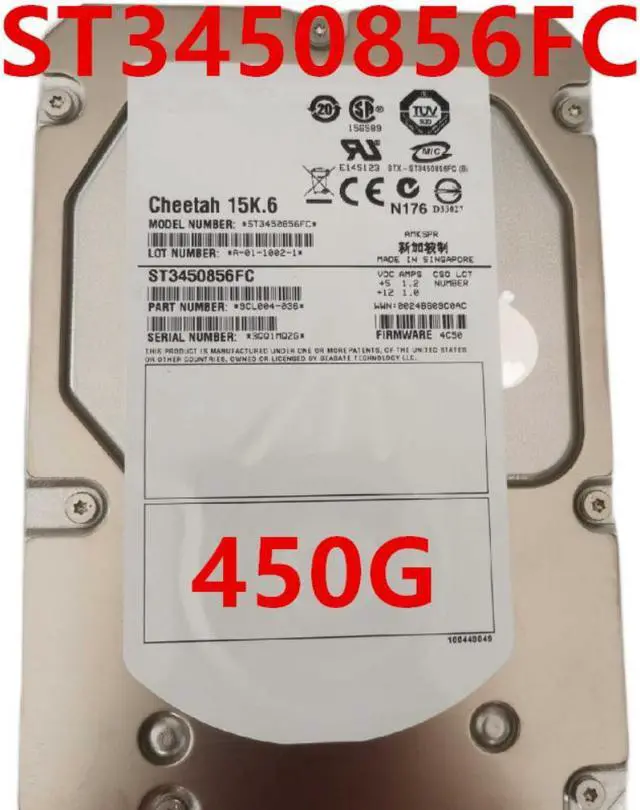 Main image of HDD For Seagate Brand 450GB 3.5" FC 4 Gb/s 16MB 15000RPM For Internal HDD For Enterprise Class HDD For ST3450856FC