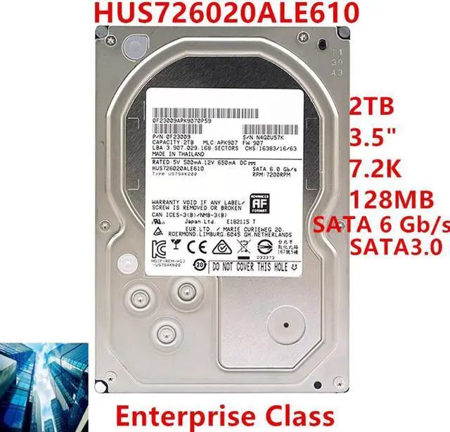 内蔵型ハードディスクドライブ Hitachi/HGST HUS726020ALE610 3.5 HDD 2TB HDD For Hgst 2TB 3.5