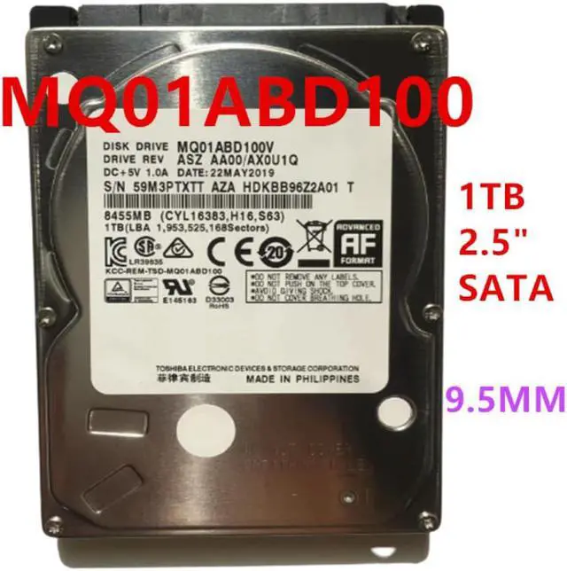Main image of HDD For Toshiba 1TB 2.5" SATA 6 Gb/s 8MB 5400RPM For Internal HDD For Notebook Computer HDD For MQ01ABD100V
