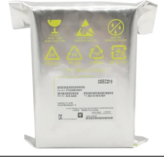 Alt view image 3 of 6 - HDD For Toshiba 4TB 3.5" SATA 128MB 5400RPM For Internal HDD For Surveillance HDD For DT02ABA400V MD04ABA400V