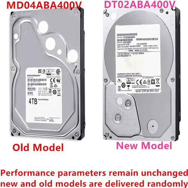 Alt view image 2 of 6 - HDD For Toshiba 4TB 3.5" SATA 128MB 5400RPM For Internal HDD For Surveillance HDD For DT02ABA400V MD04ABA400V