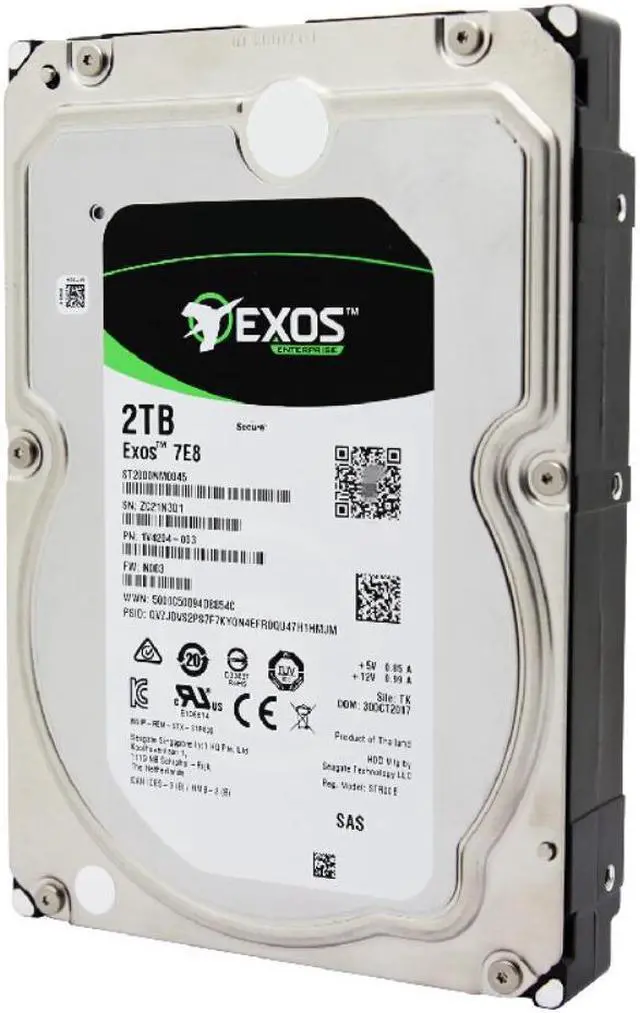Alt view image 2 of 6 - HDD For Seagate  Exos 2TB 3.5" 7.2K SAS 12 Gb/s 128MB 7200RPM For Internal HDD For Enterprise HDD For ST2000NM0045