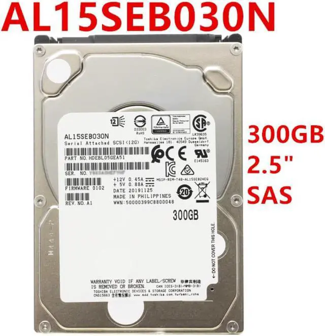 Main image of HDD For Toshiba 300GB 2.5" SAS 12 Gb/s 128MB 15000RPM For Internal HDD For Enterprise Class HDD For AL15SEB030N