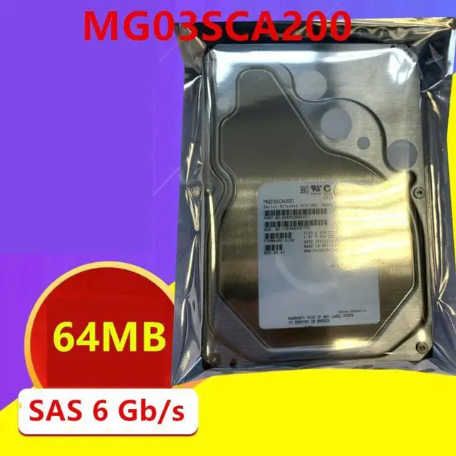 Main image of HDD For Toshiba 2TB 3.5" SAS 6 Gb/s 64MB 7200RPM For Internal Hard Disk For Enterprise Class HDD For MG03SCA200