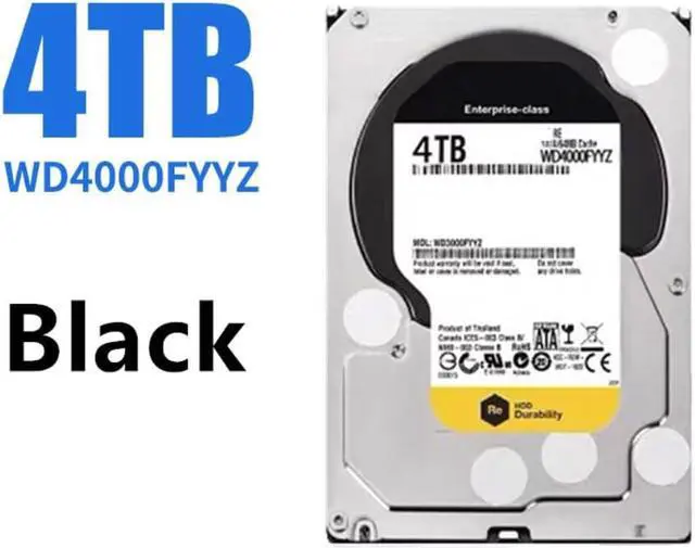 Alt view image 2 of 6 - HDD For WD Black/Gold 4TB 3.5" SATA 64MB 7200RPM For Internal Hard Disk For Enterprise Class HDD For WD4000FYYZ